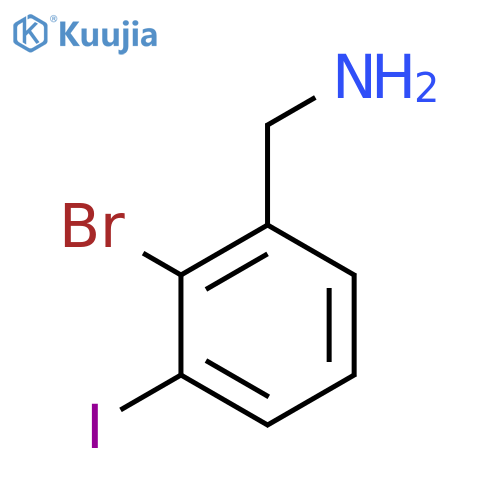 (2-Bromo-3-iodophenyl)methanamine structure