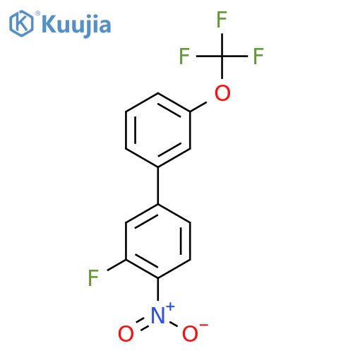 3-Fluoro-4-nitro-3'-(trifluoromethoxy)biphenyl structure