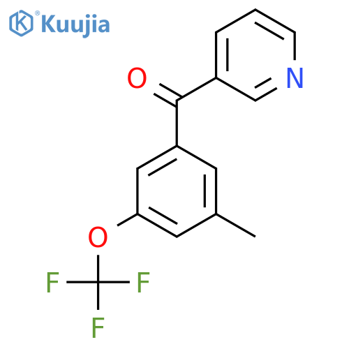3-(3-Methyl-5-(trifluoromethoxy)benzoyl)pyridine structure