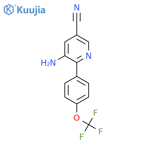 5-Amino-6-(4-(trifluoromethoxy)phenyl)nicotinonitrile structure