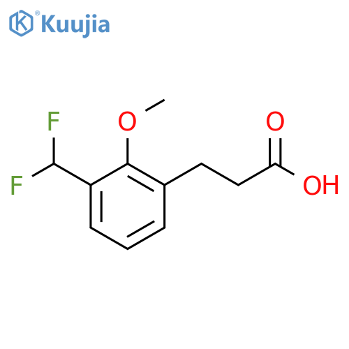 3-(3'-(Difluoromethyl)-2'-methoxyphenyl)propionic acid structure