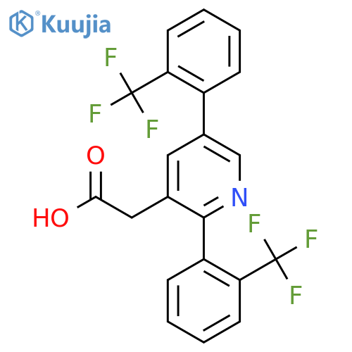2,5-Bis(2-(trifluoromethyl)phenyl)pyridine-3-acetic acid structure