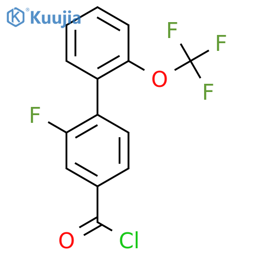 2-Fluoro-2'-(trifluoromethoxy)biphenyl-4-carbonyl chloride structure