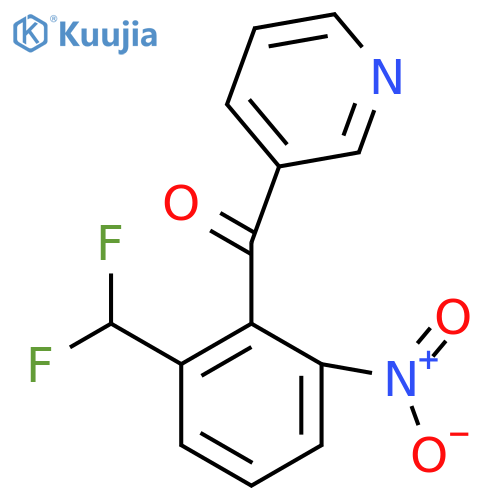 3-(2-(Difluoromethyl)-6-nitrobenzoyl)pyridine structure