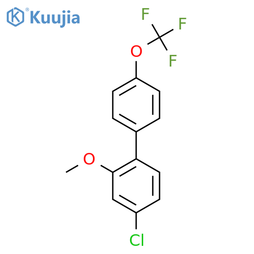 4-Chloro-2-methoxy-4'-(trifluoromethoxy)biphenyl structure
