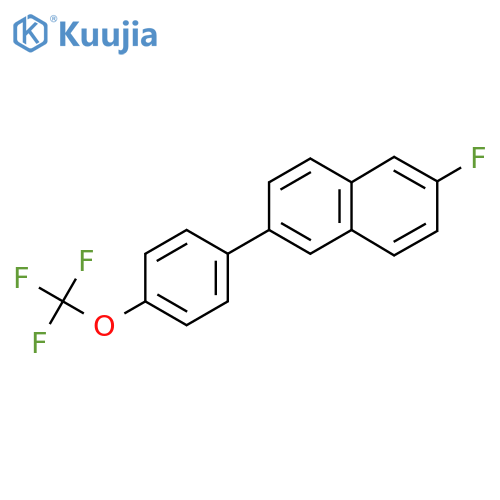 2-Fluoro-6-(4-(trifluoromethoxy)phenyl)naphthalene structure