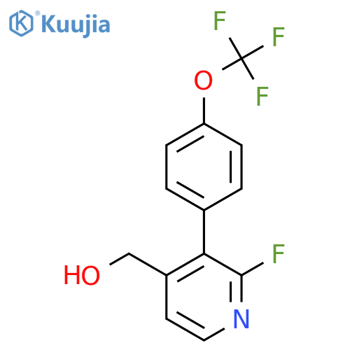 2-Fluoro-3-(4-(trifluoromethoxy)phenyl)pyridine-4-methanol structure