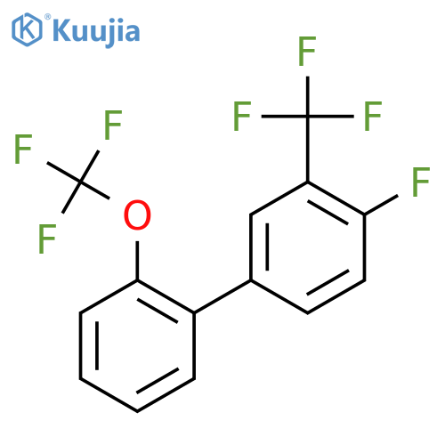 4-Fluoro-2'-(trifluoromethoxy)-3-(trifluoromethyl)biphenyl structure