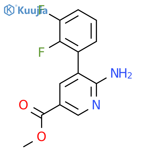 Methyl 6-amino-5-(2,3-difluorophenyl)nicotinate structure