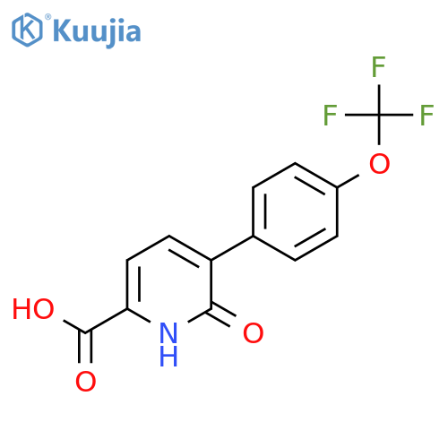 6-Hydroxy-5-(4-(trifluoromethoxy)phenyl)picolinic acid structure