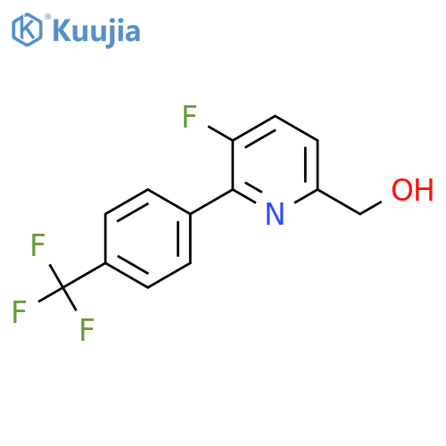 3-Fluoro-2-(4-(trifluoromethyl)phenyl)pyridine-6-methanol structure