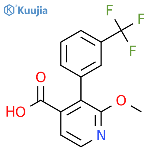 2-Methoxy-3-(3-(trifluoromethyl)phenyl)isonicotinic acid structure