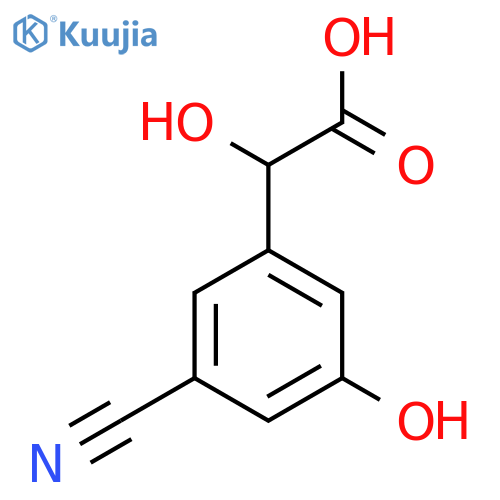 3-Cyano-5-hydroxymandelic acid structure