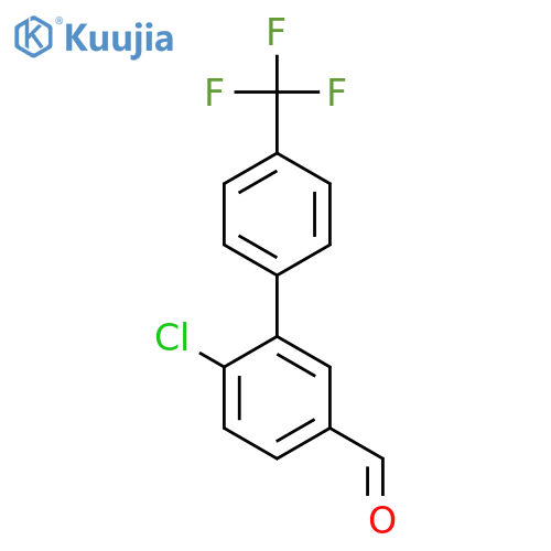 6-Chloro-4'-(trifluoromethyl)biphenyl-3-carbaldehyde structure
