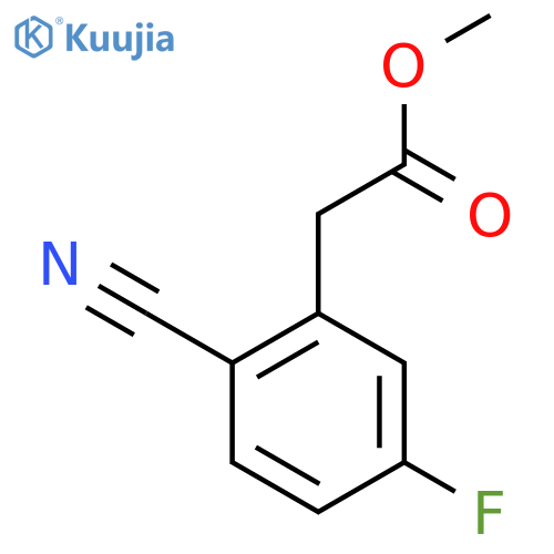 Methyl 2-cyano-5-fluorophenylacetate structure