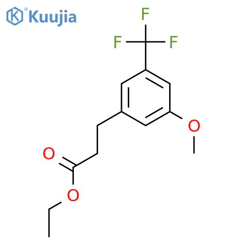 Ethyl 3-(3'-methoxy-5'-(trifluoromethyl)phenyl)propionate structure