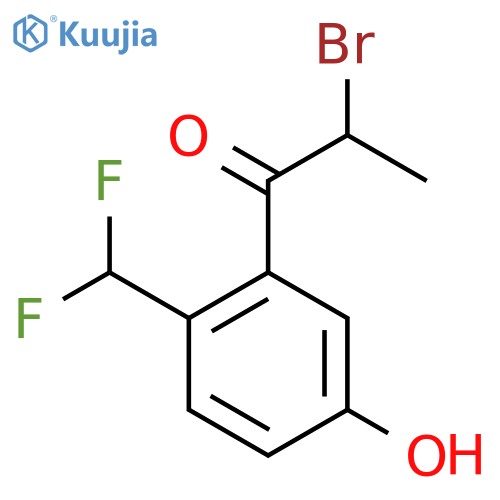 2-Bromo-5'-hydroxy-2'-(difluoromethyl)propiophenone structure