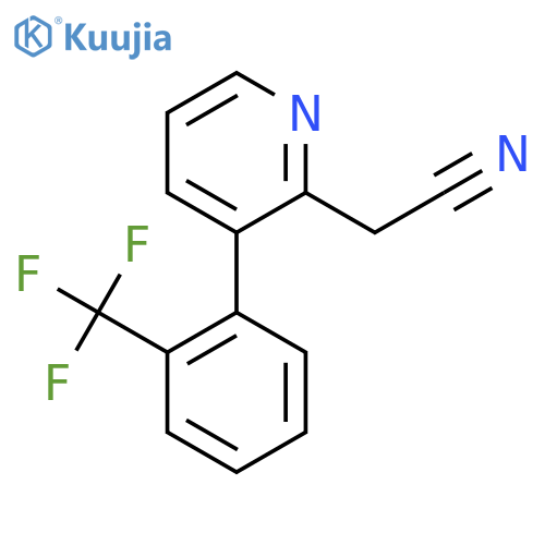 3-(2-(Trifluoromethyl)phenyl)pyridine-2-acetonitrile structure