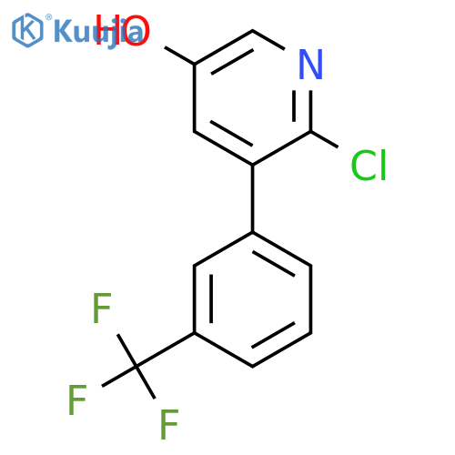 2-Chloro-5-hydroxy-3-(3-(trifluoromethyl)phenyl)pyridine structure