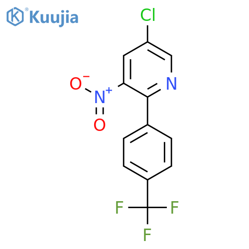 5-Chloro-3-nitro-2-(4-(trifluoromethyl)phenyl)pyridine structure