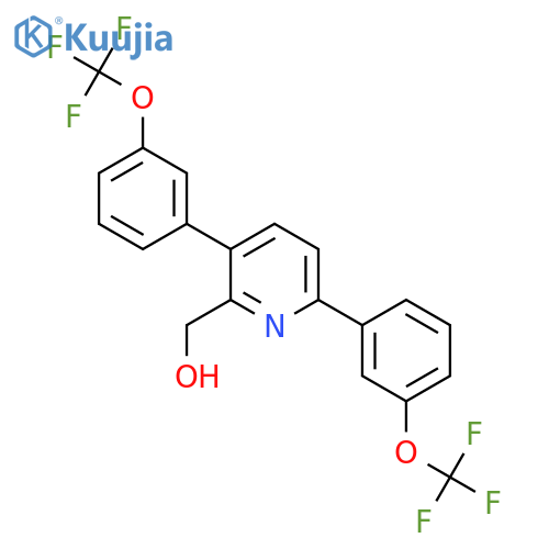 3,6-Bis(3-(trifluoromethoxy)phenyl)pyridine-2-methanol structure