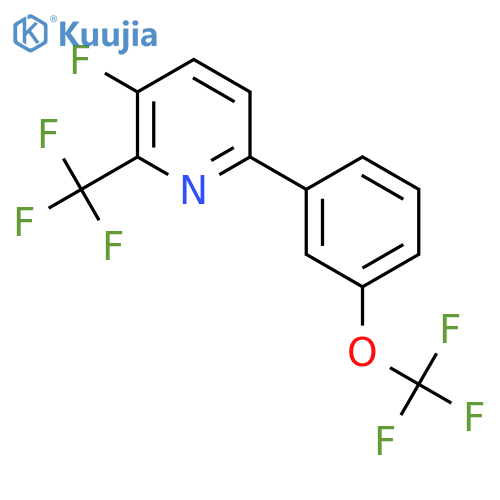 3-Fluoro-6-(3-(trifluoromethoxy)phenyl)-2-(trifluoromethyl)pyridine structure