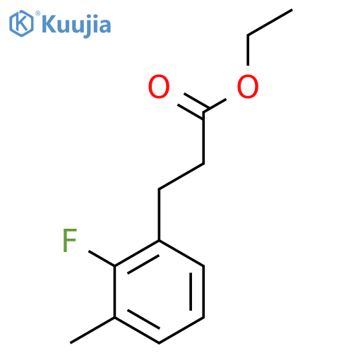 Ethyl 3-(2'-fluoro-3'-methylphenyl)propionate structure