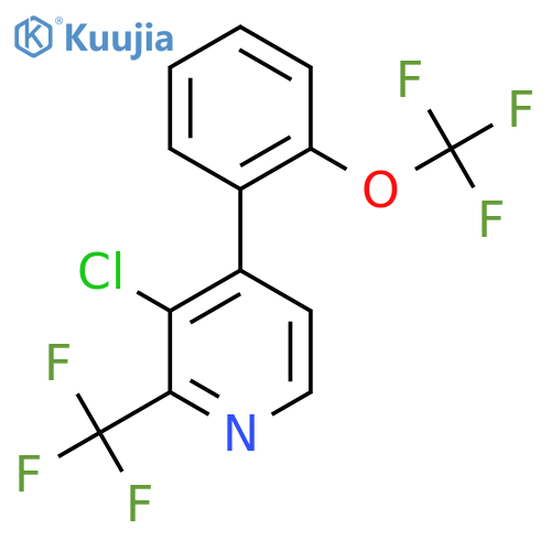 3-Chloro-4-(2-(trifluoromethoxy)phenyl)-2-(trifluoromethyl)pyridine structure