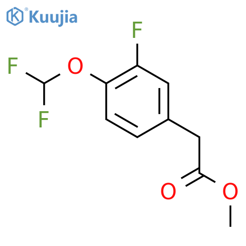 Methyl 2-[4-(difluoromethoxy)-3-fluorophenyl]acetate structure
