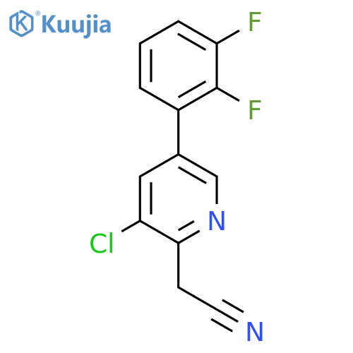 3-Chloro-5-(2,3-difluorophenyl)pyridine-2-acetonitrile structure