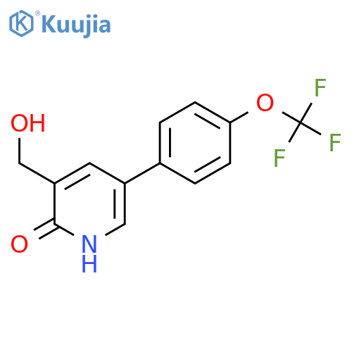 2-Hydroxy-5-(4-(trifluoromethoxy)phenyl)pyridine-3-methanol structure
