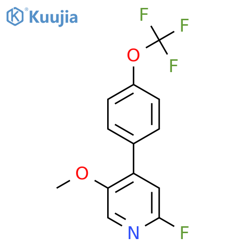 2-Fluoro-5-methoxy-4-(4-(trifluoromethoxy)phenyl)pyridine structure