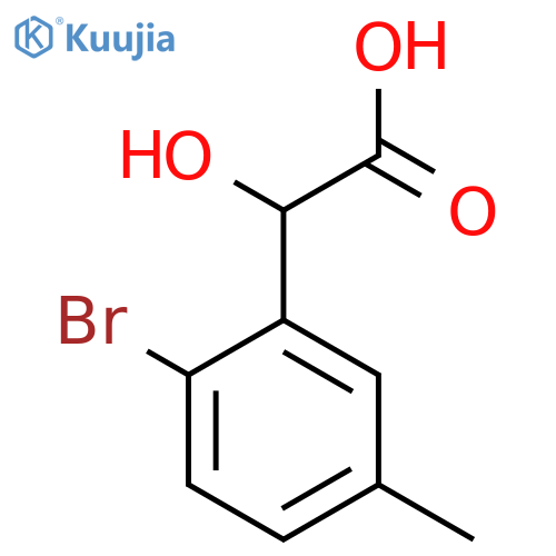 2-(2-bromo-5-methylphenyl)-2-hydroxyacetic acid structure