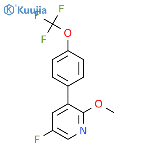 5-Fluoro-2-methoxy-3-(4-(trifluoromethoxy)phenyl)pyridine structure