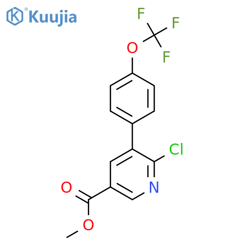 Methyl 6-chloro-5-(4-(trifluoromethoxy)phenyl)nicotinate structure