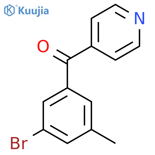 4-(3-Bromo-5-methylbenzoyl)pyridine structure