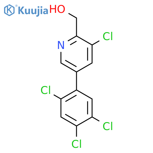 3-Chloro-5-(2,4,5-trichlorophenyl)pyridine-2-methanol structure