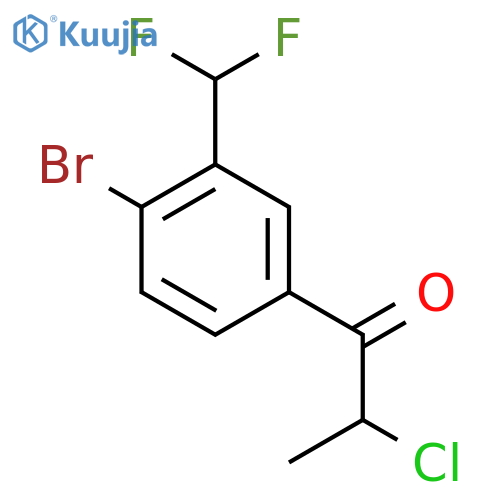 4'-Bromo-2-chloro-3'-(difluoromethyl)propiophenone structure
