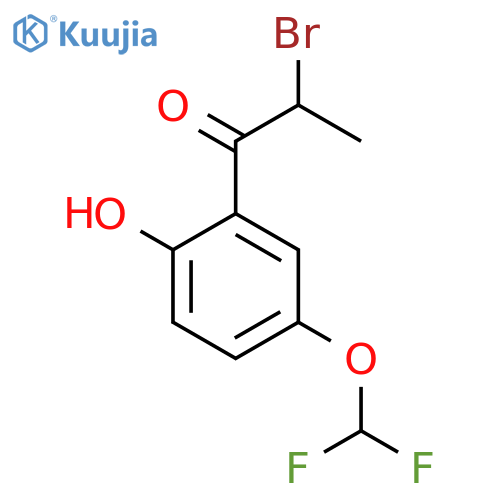 2-Bromo-2'-hydroxy-5'-(difluoromethoxy)propiophenone structure