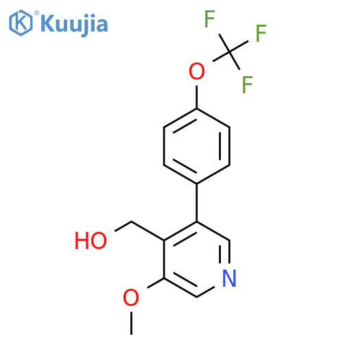 3-Methoxy-5-(4-(trifluoromethoxy)phenyl)pyridine-4-methanol structure