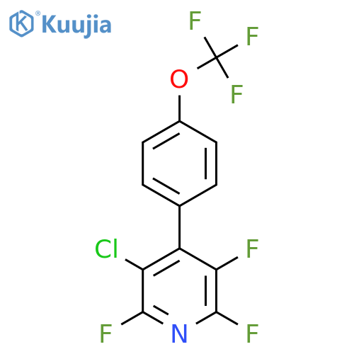 3-Chloro-2,5,6-trifluoro-4-(4-(trifluoromethoxy)phenyl)pyridine structure