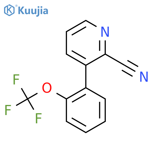 3-(2-(Trifluoromethoxy)phenyl)picolinonitrile structure