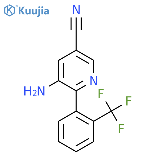5-Amino-6-(2-(trifluoromethyl)phenyl)nicotinonitrile structure
