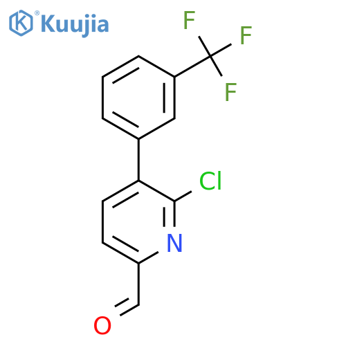 6-Chloro-5-(3-(trifluoromethyl)phenyl)picolinaldehyde structure