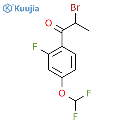 2-Bromo-2'-fluoro-4'-(difluoromethoxy)propiophenone structure