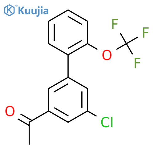 1-(5-Chloro-2'-(trifluoromethoxy)biphenyl-3-yl)-ethanone structure