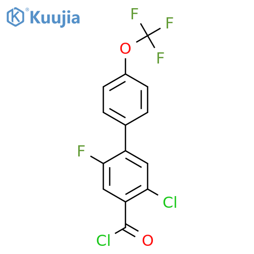 5-Chloro-2-fluoro-4'-(trifluoromethoxy)biphenyl-4-carbonyl chloride structure