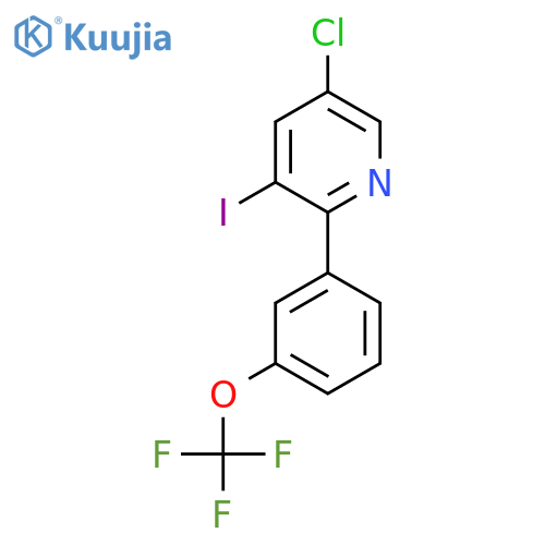 5-Chloro-3-iodo-2-(3-(trifluoromethoxy)phenyl)pyridine structure