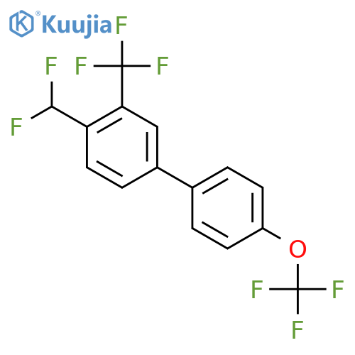 4-(Difluoromethyl)-4'-(trifluoromethoxy)-3-(trifluoromethyl)biphenyl structure