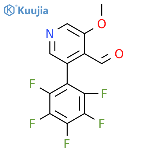 3-Methoxy-5-(perfluorophenyl)isonicotinaldehyde structure